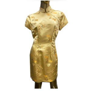 Hugo Buscati, Chinese style dress, substantial quality fabric, 4-6